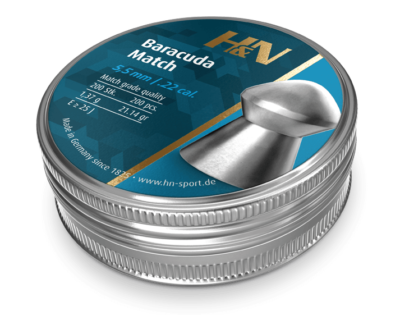 5.5mm H&amp;N Baracuda Match Pellets, Compressed Air Plinking, CO2 Pellets