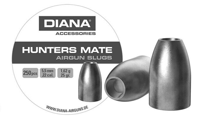 Piombini 5.5mm 22 Diana Hunters Mate Slugs airguns pellets plinking co2 pellets 