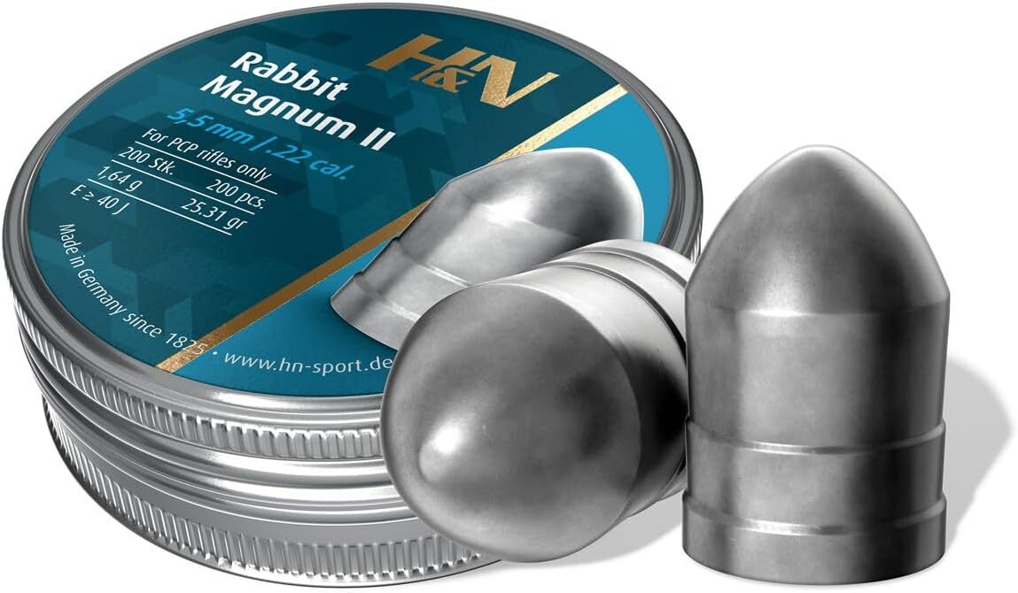 5.5mm 22 Rabbit Magnum II H&amp;N plinking airgun pellets hunting plombs