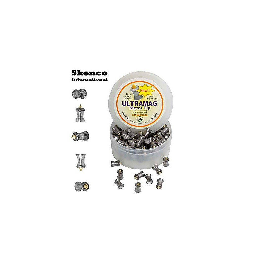 Skenco ultramag 5.5mm pellets for compressed air rifle airgun pellets plombs 