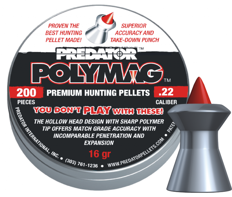 5.5mm JSB Predator Polymag Pellets for Air Rifle Hunting