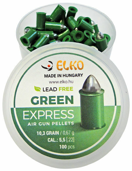 5.5 22 ELKO GREEN EXPRESS pellets compressed air pellets plinking CO2