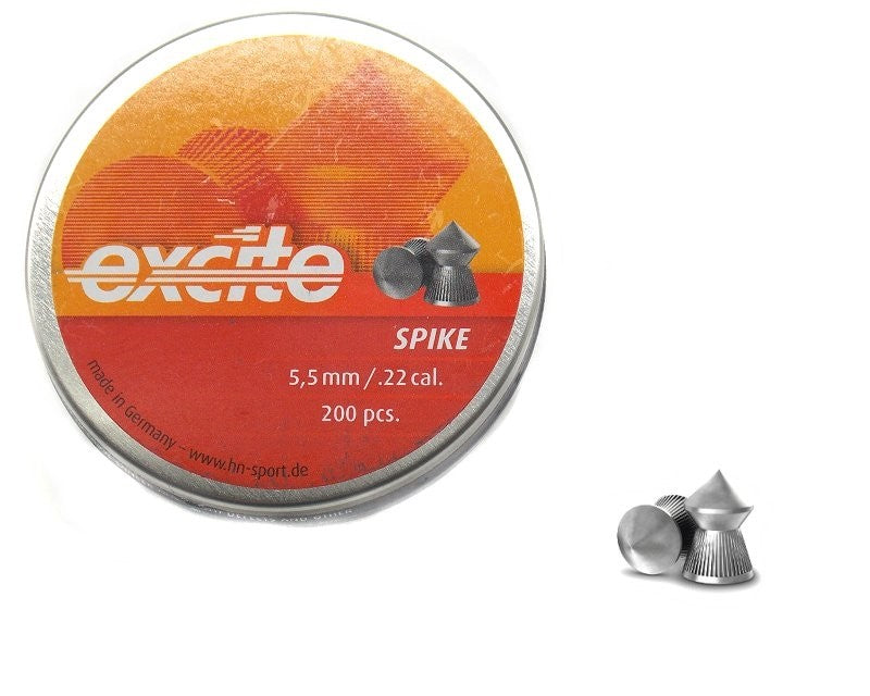 5.5mm h&amp;n excite spike pellets for compressed air rifle plombs plinking co2