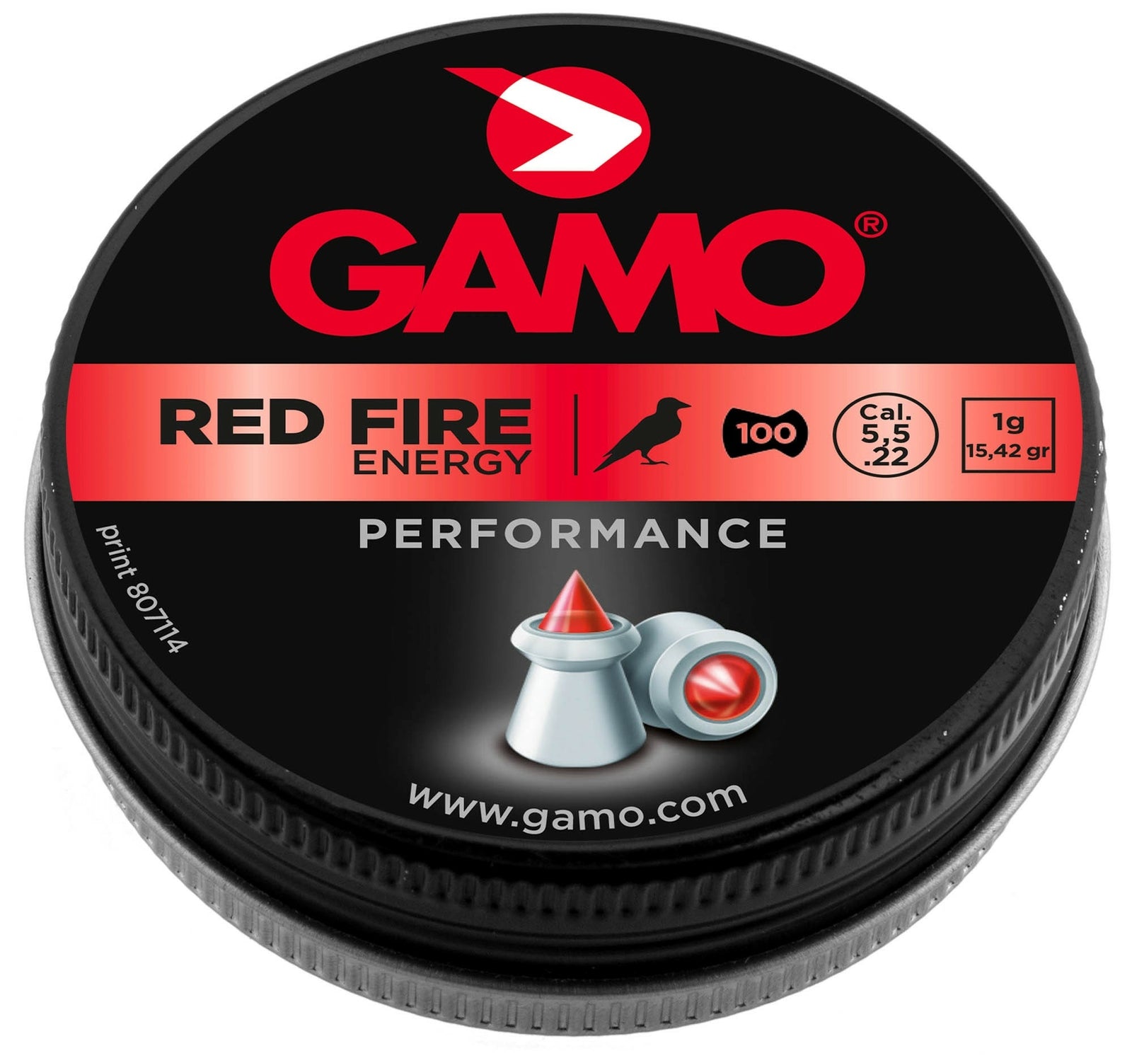 GAMO RED FIRE DIABOLO 5.5 22 AIR PELLETS COMPRESSED AIRGUN PLINKING